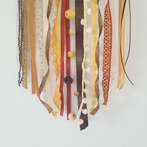 🌸 Medium One-of-a-kind Unique Handmade Boho Dream Catcher Wall Home Decor - Picture 3 of 6